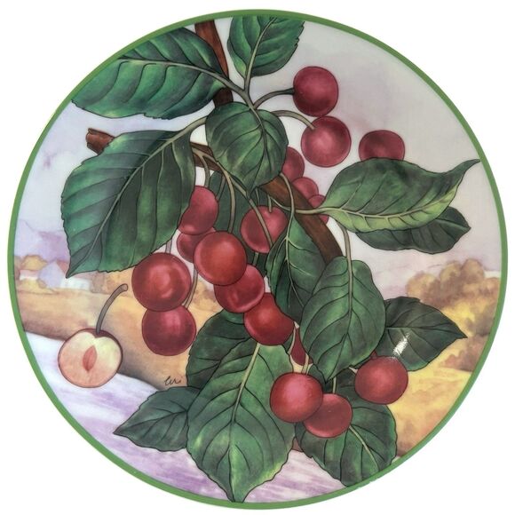 I. Godinger & Co. Set of 4 Dessert Plates 7.5" Fruit Food Spring Design #9530 - Picture 4 of 9